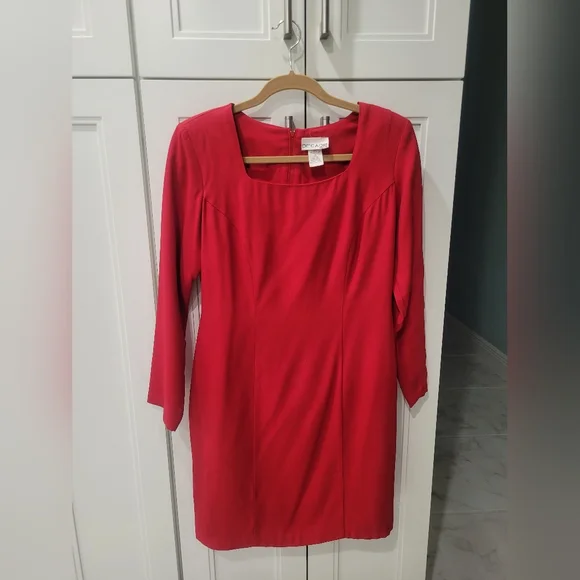 chinese dress ladies Phillipa Long Sleeve Mini Dress Red